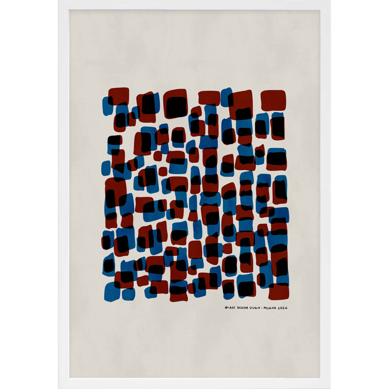 Mosaic of Movements I by Romina Gadler - Framed Wall Art, 25" H x 17.5" W, White Framed Paper