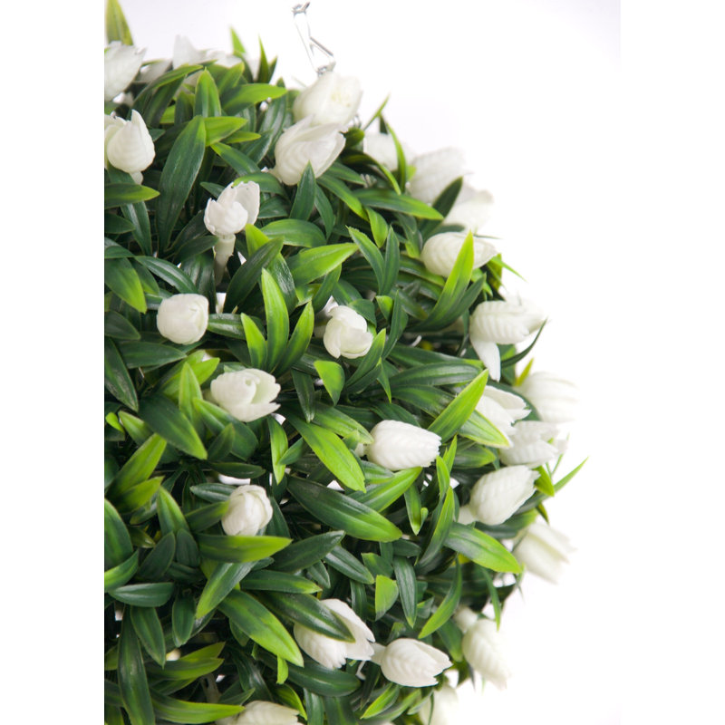 28cm Faux Flowering Plant, White