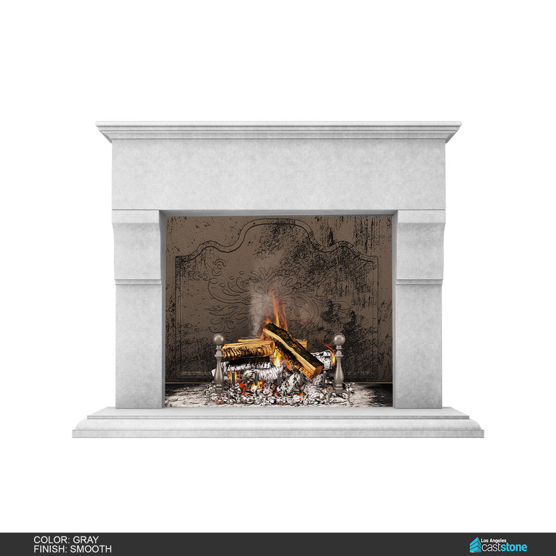 Martel Fireplace Surround, Gray Smooth
