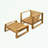Acacia Wood Outdoor Lounge Set with coffee table-1175572632