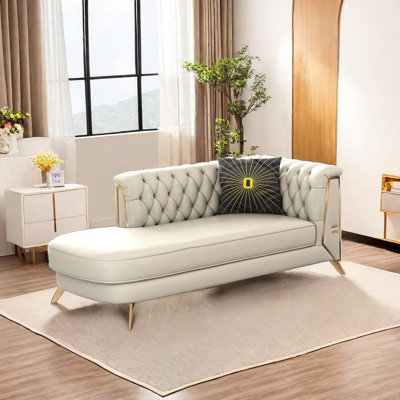 Chaise longue en similicuir