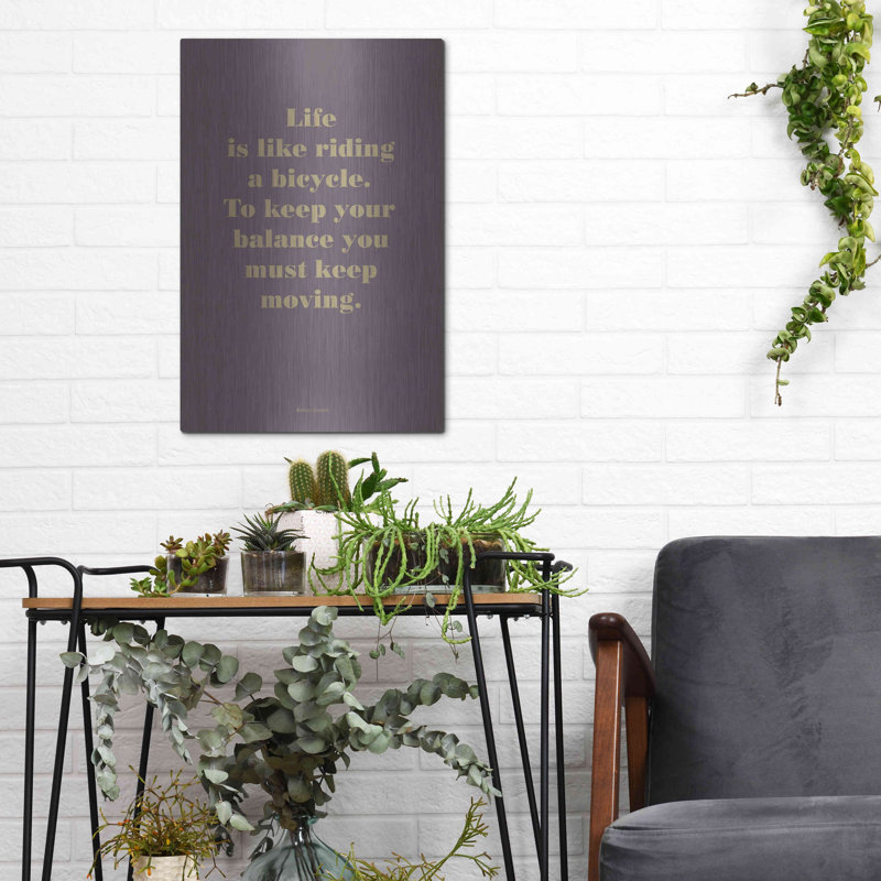 «Life is Like» par Design Fabrikken, art mural en métal, H 16 po x l 12 po