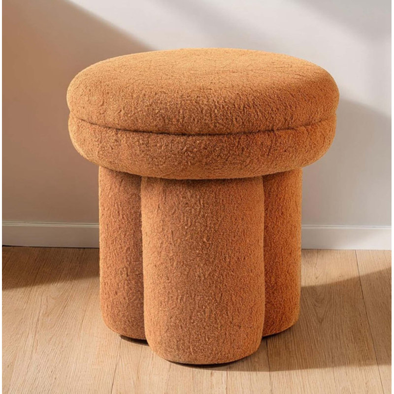 Chaise d'appoint à plateau rond, Orange