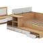 Lit plateforme double avec tiroirs, tablettes et table-118594688