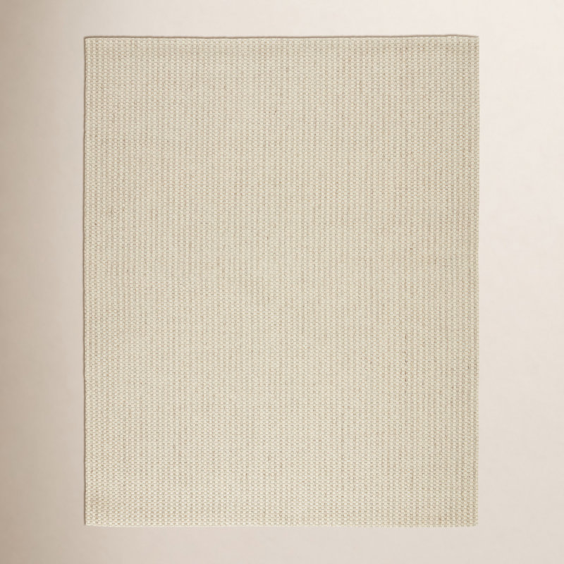 Tapis crème en laine et sisal tissé à la main Alton, Rectangle 9 pi x 12 pi