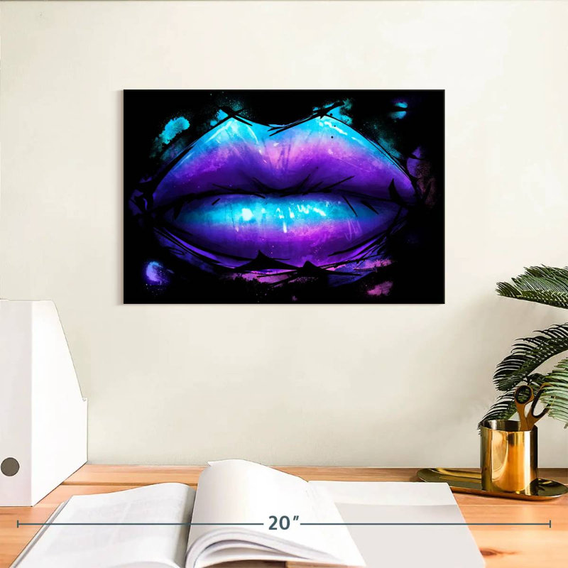 Shuttleworth Ombre Ultraviolet Lips, 8" H x 12" W