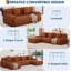 Canapé modulaire en tissu de velours côtelé-1853249760