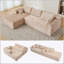 Compression Sectional Couch with Comfy Chaise, Boneless L Shape Sofa for Living Room and Bedroom, Minimalist Modular Sleeper-164736719