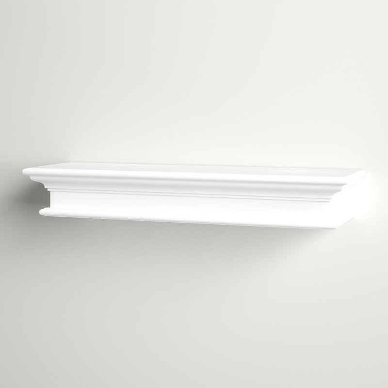 Angellique Solid Wood Floating Shelf, Large