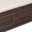Banc de rangement rustique en bois massif avec charnière de sécurité et coussin beige-1158126905