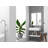 Pyramid 24" Rectangular Solid Surface Wall Mount Bathroom Sink and LED Mirror Combo-81884812
