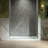 WOODBRIDGE 60" W x 32" D x 96" H Solid Surface 3-Piece Shower Wall Panels, Trimmable, Quick Install, 1/8"(3.5mm) Thick, Matte Dark Gray, White Grout, Textured Tile with Marble Veining, WDG-603296-S-M