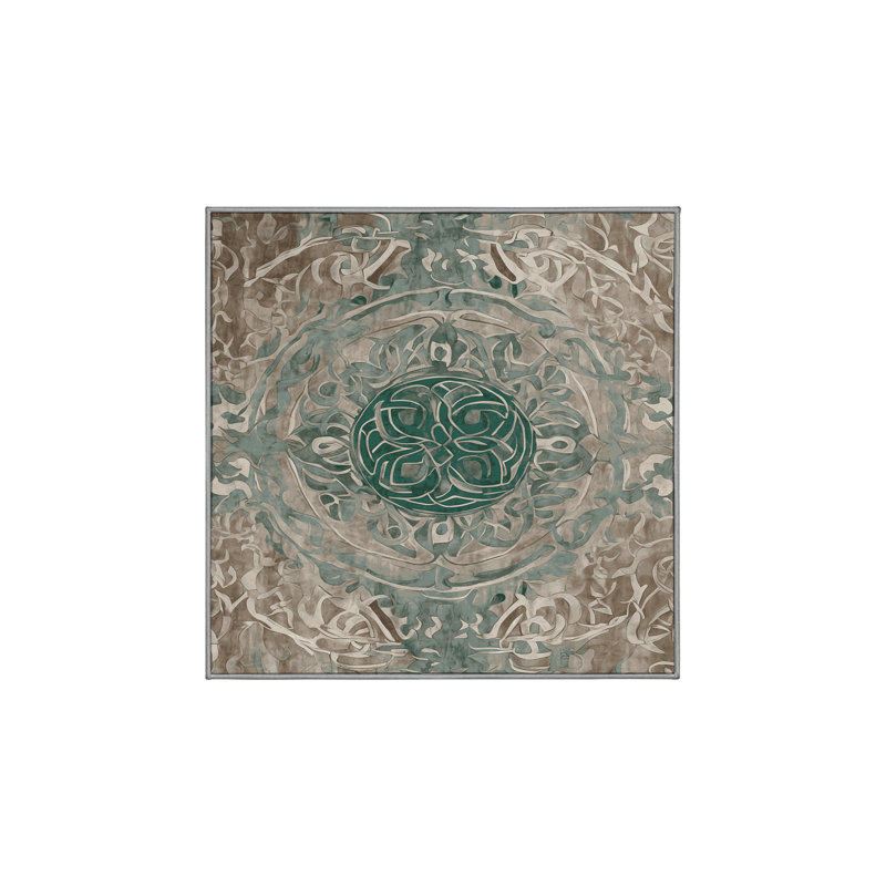 Tapis gris soyeux et moelleux, Carré 7 pi