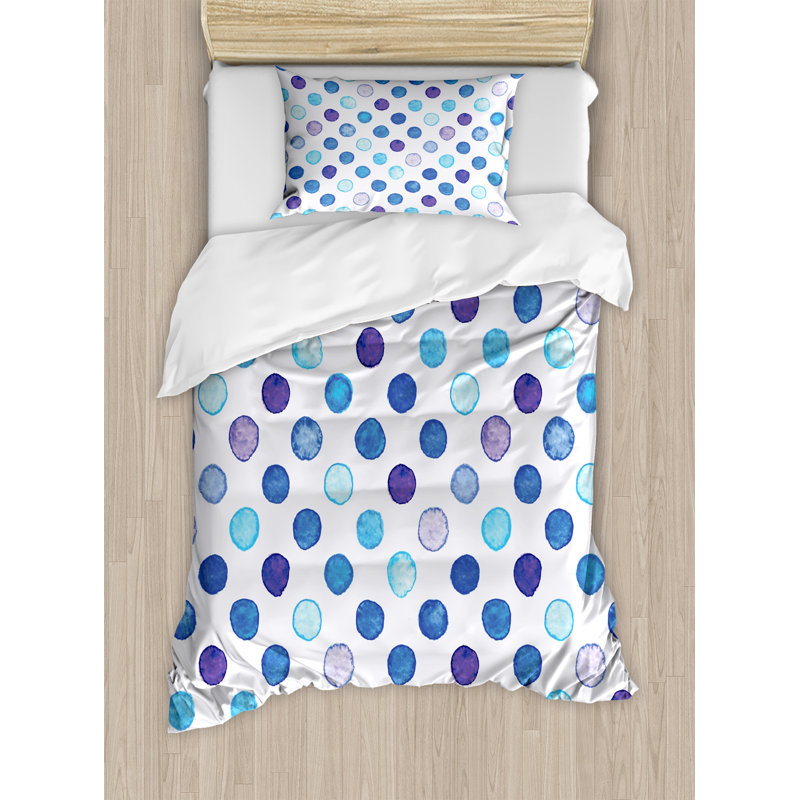 Modern & Contemporary Dots Duvet Cover, Twin Duvet Cover + 1 Standard Sham