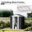 5X3 Feet Metal Storage Shed With Dark Grey Coating And Aluminum Alloy Outdoor Color & Protection-125090352-125090353