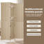 245cm W x 180cm H 5 - Panel Folding Room Divider