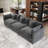 111.5'' Modern Minimalist Style Chenille 3-Seat Sofas-1819596837