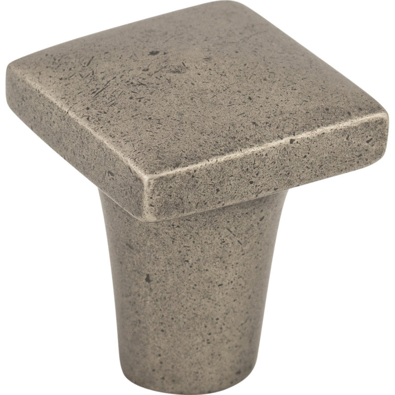 Aspen 3/4" Length Square Knob, Silicon Bronze Light, 7/8" Length