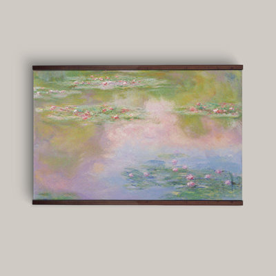 Impressionist Water Lily Pond Wall Art, Ready to Hang Tapestry Canvas Art