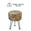 33cm Wide Round Animal Print Standard Ottoman-292845867