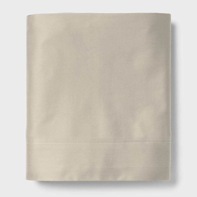 100% Cotton Ultra-Light Flat Sheet, Queen Flat Sheet, Ivory