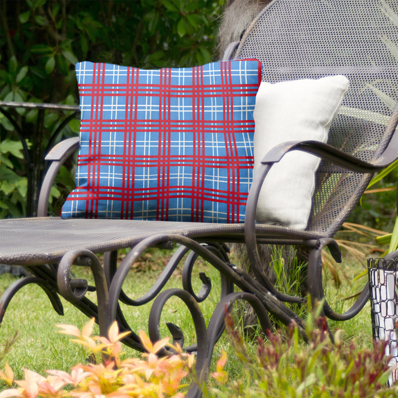 Housse de coussin d'extérieur carré R-Baltimore Football, 16 po x 16 po, Polyester/ Bourre en polyester