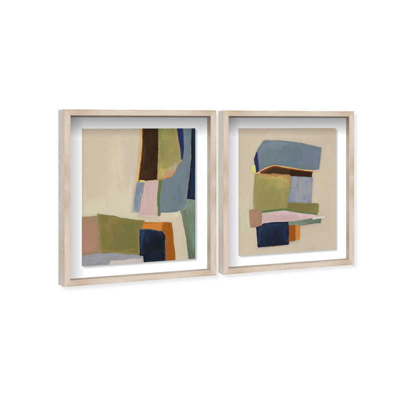 Colro View Set Set by Oliver Gal, 37.5" H x 31.5" W, Natural Oak Shadowbox