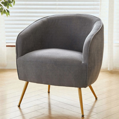 Fauteuil d'appoint en velours côtelé