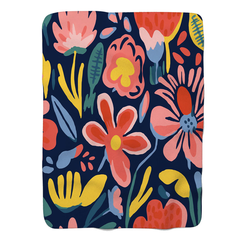 Artistic Petal Designs - Couverture sherpa de qualité supérieure 1 pièce, Lit simple