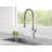 Ermelo Pro Commercial Style Kitchen Faucet, Pull Down Sprayer Kitchen Sink Faucet-94139974