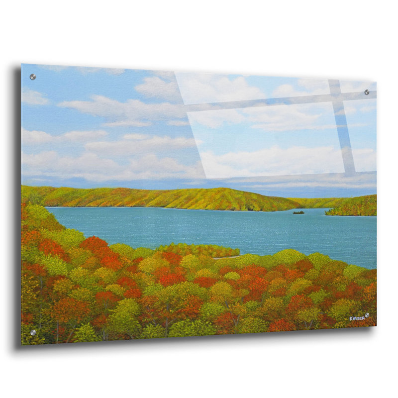  «Autumn At Sir Sams» par Kenneth M Kirsch, art mural en verre acrylique, 36 po x 24 po, H 24 po x l 36 po