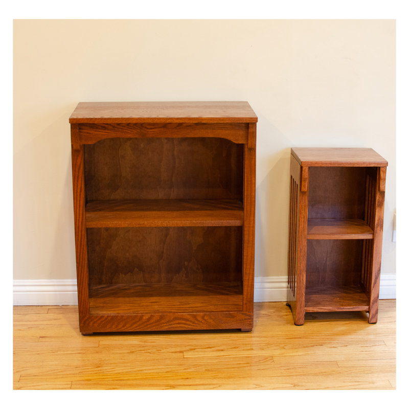 Bookcase, (1 Shelf) 30" H x 24" W x 13" D, Golden Oak