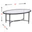 Table basse ovale en métal / verre Quinton - Noir
