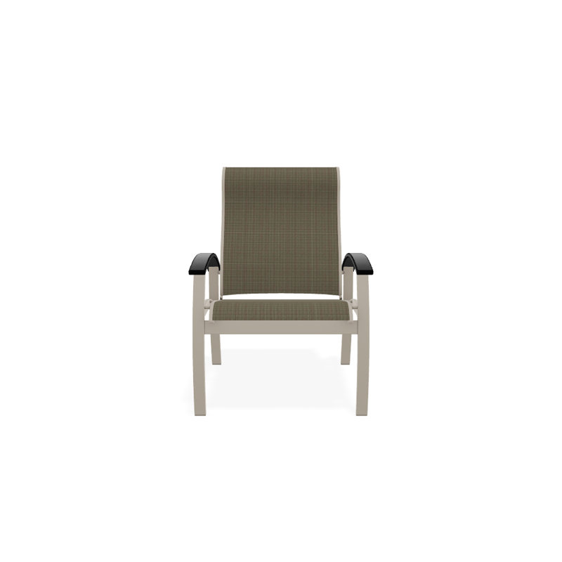 Chaise de patio Askar, Noir, Tweed Sunbrella® brun, Désert texturé