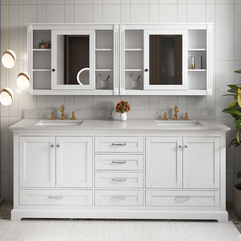 Ensemble de meuble-lavabo mural 80 po
