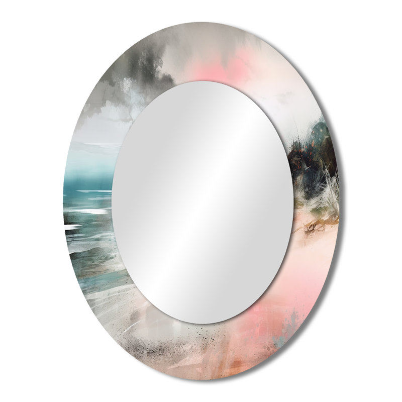Miroir mural Ocean's Embrace V - Gris, 43 po x 33 po