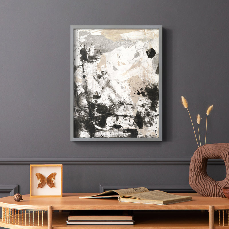 Disarray I Framed Print - Solid Wood, 28" H x 22" W, Gold
