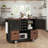54" Farmhouse Kitchen Island With Drop Leaf, Power Outlet, Kitchen Storage Cart With 2 Doors, 2 Drawers, Rolling Kitchen Island On 4 Large Wheels With Spice Rack For Kitchen, Dining Room-1900848896