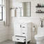 Meuble-lavabo moderne de 24 pouces avec lavabo en céramique, porte à fermeture douce et grand espace de rangement pour les petits espaces-620229293