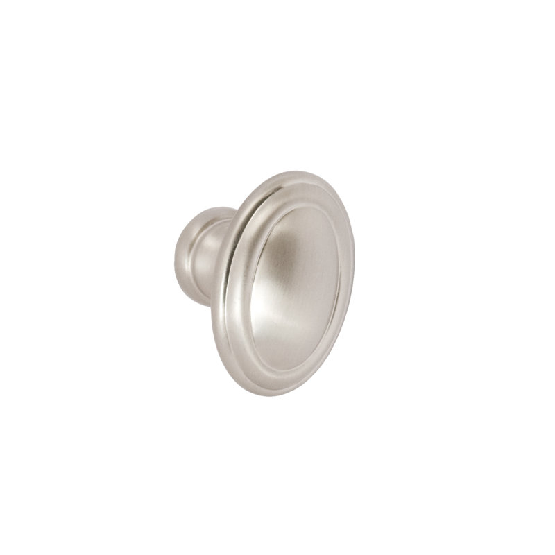 1" Length Oval Knob, Satin Nickel