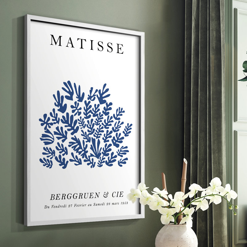 Matisse CCXCIX, reproduction encadrée - bois massif, Blanc, H 28 po x l 22 po