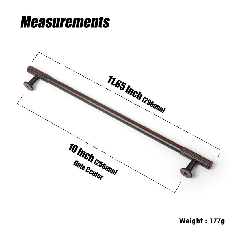 Bar / Handle Pull Multipack, Oil Rubbed Bronze, 10", 6-Packing