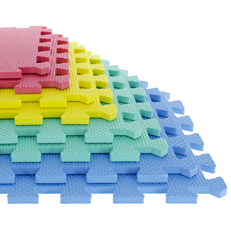 Multicolor EVA Foam Interlocking Exercise and Play Mat Set