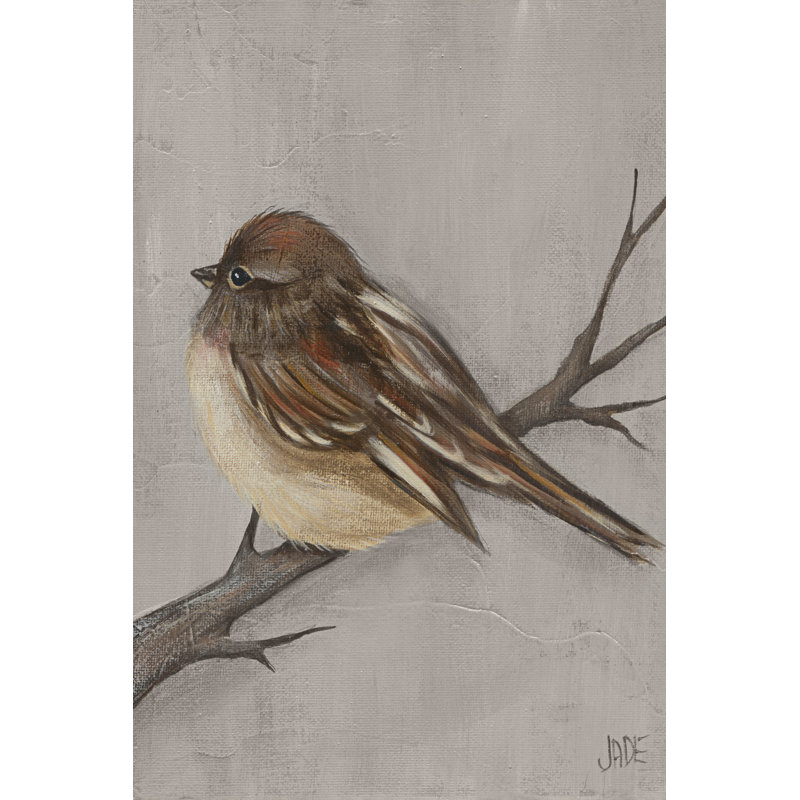 «Winter Bird III», peinture sur toile, H 36 po x l 24 po