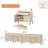 Union Rustic 126" Long Modern Reeded TV Stand With Doors, Entertainment Center With Shelf, Wooden TV Console With Drawers For Living Room-546477560