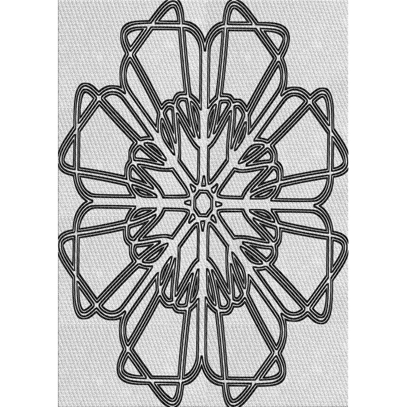 Tapis zone grise à motifs, Rectangle 4 pi x 6 pi