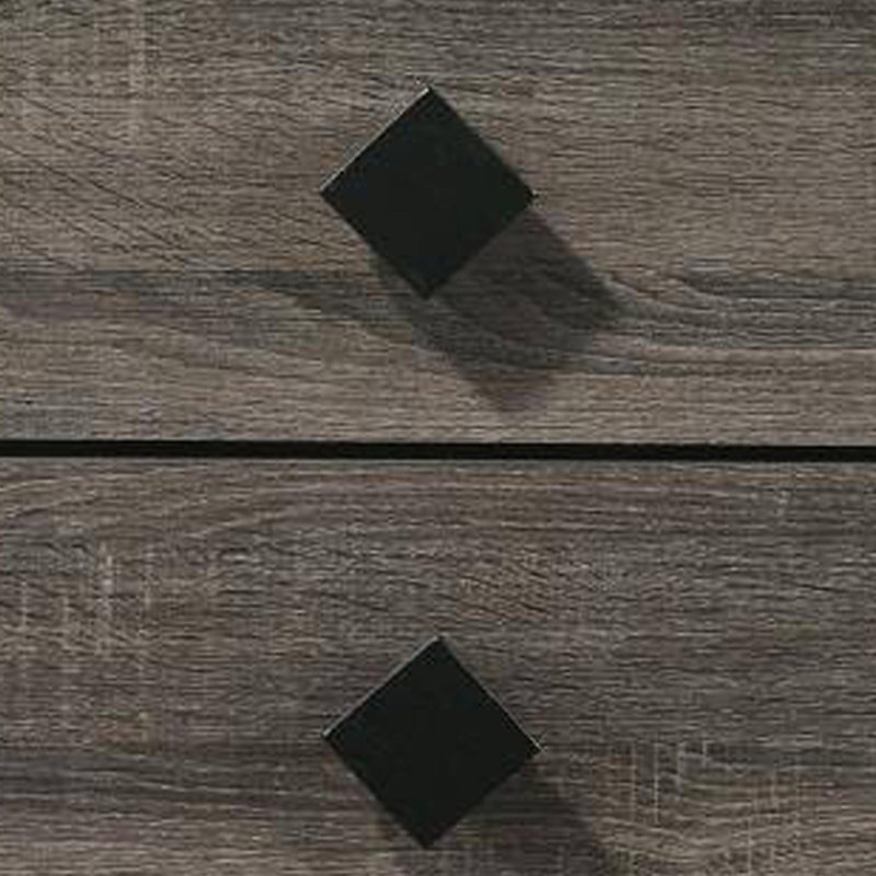Table de chevet 2 tiroirs Justina, Gris
