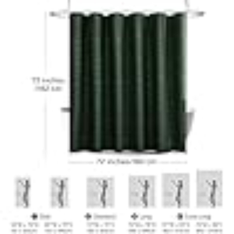 Rideau de douche Boho Farmhouse,  Vert foncé