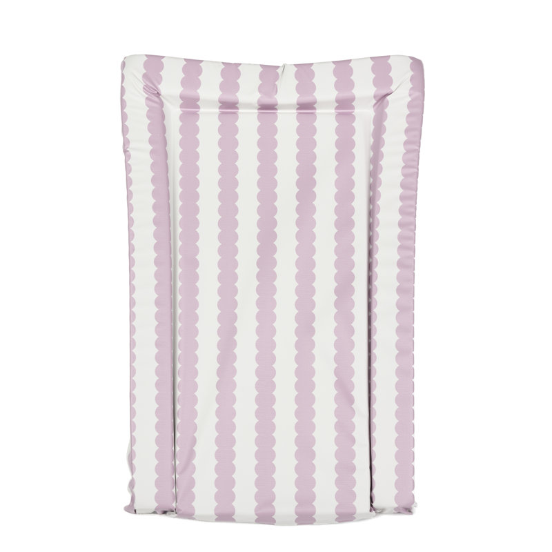 Changing Mat - Sage Scallop Stripe, Berry Stripe