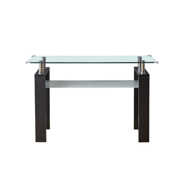 Ivy Bronx Claira 47.24'' Glass Top Console Table | Wayfair